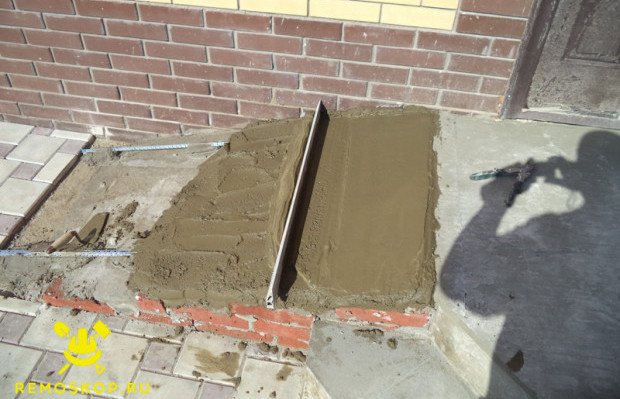 Заливаем пандус Заливаем пандус