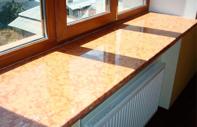 Фото красивого подоконника из искусственного камня, luxex.ru Фото красивого подоконника из искусственного камня, luxex.ru