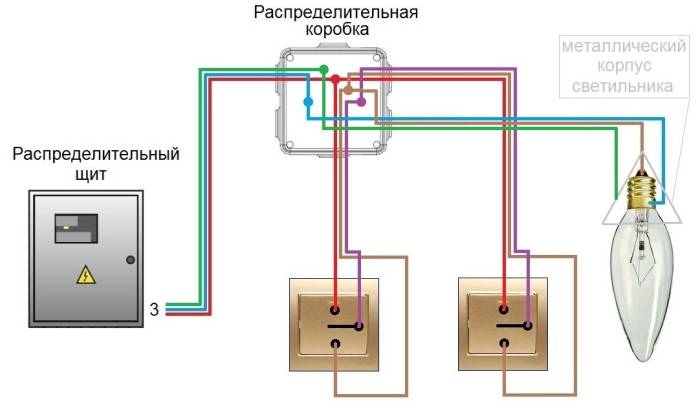 Схема подключения двойного выключателя в новостройках