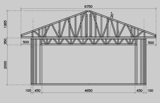 Проект гаража из пеноблоков Проект гаража из пеноблоков