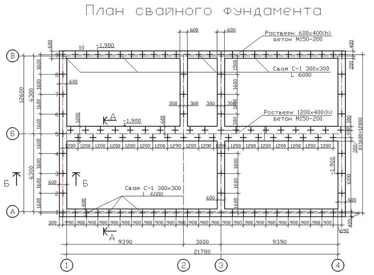 План фундамента